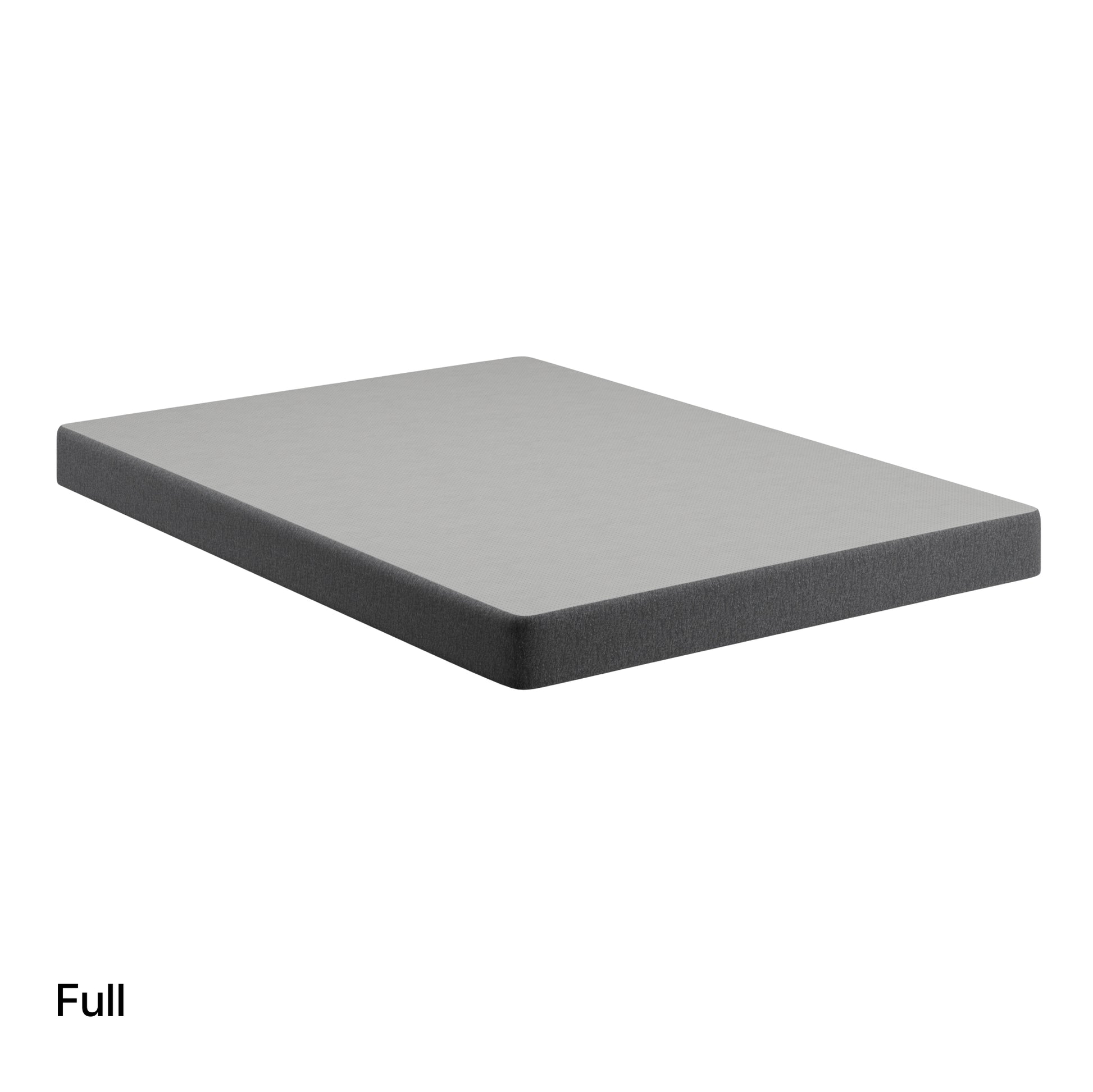 Beautyrest Flat Foundation 5.5" Full Size Gray foam mattress topper on a black background