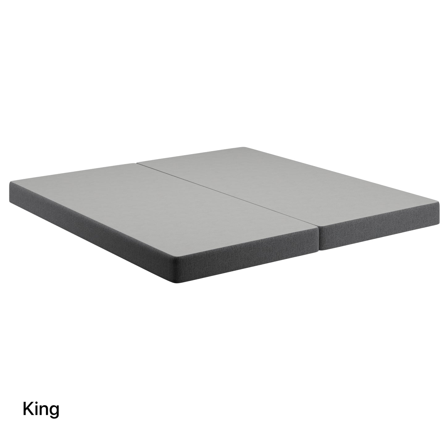 Beautyrest Flat Foundation 5.5" King Size Gray foam mattress topper on a black background