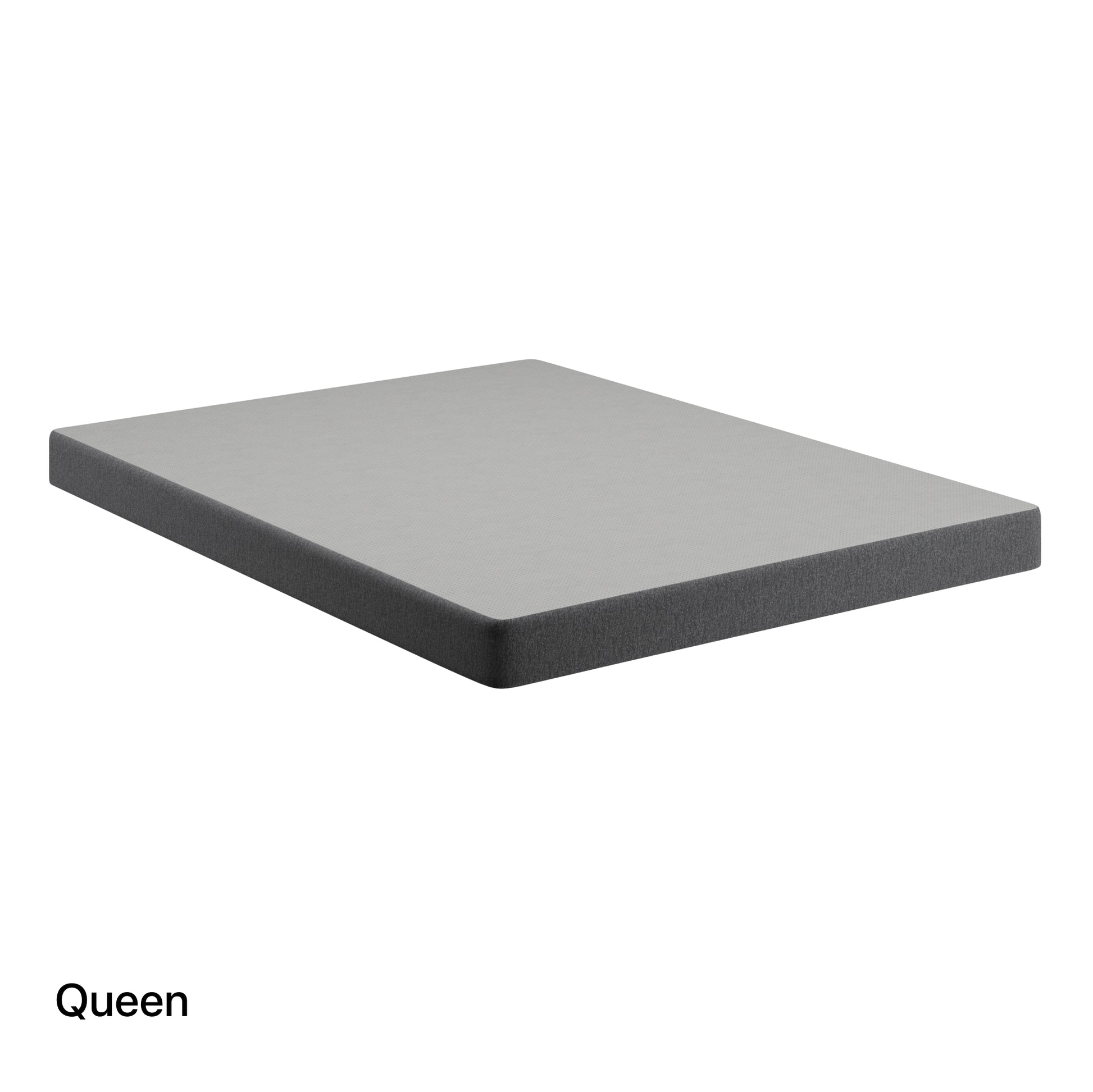 Beautyrest Flat Foundation 5.5" Queen Size Gray foam mattress topper on a black background