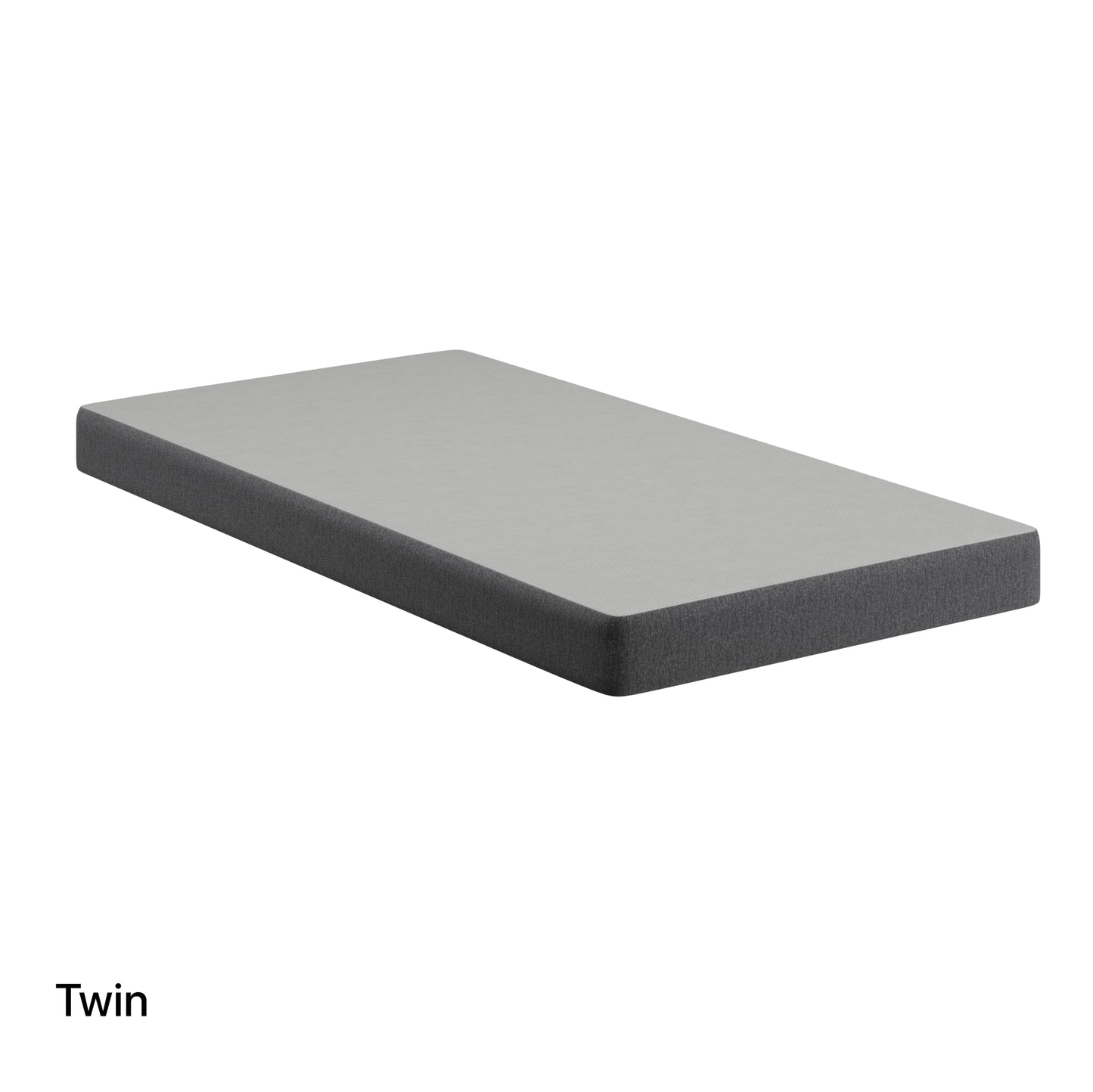 Beautyrest Flat Foundation 5.5" Twin  Size Gray foam mattress topper on a black background
