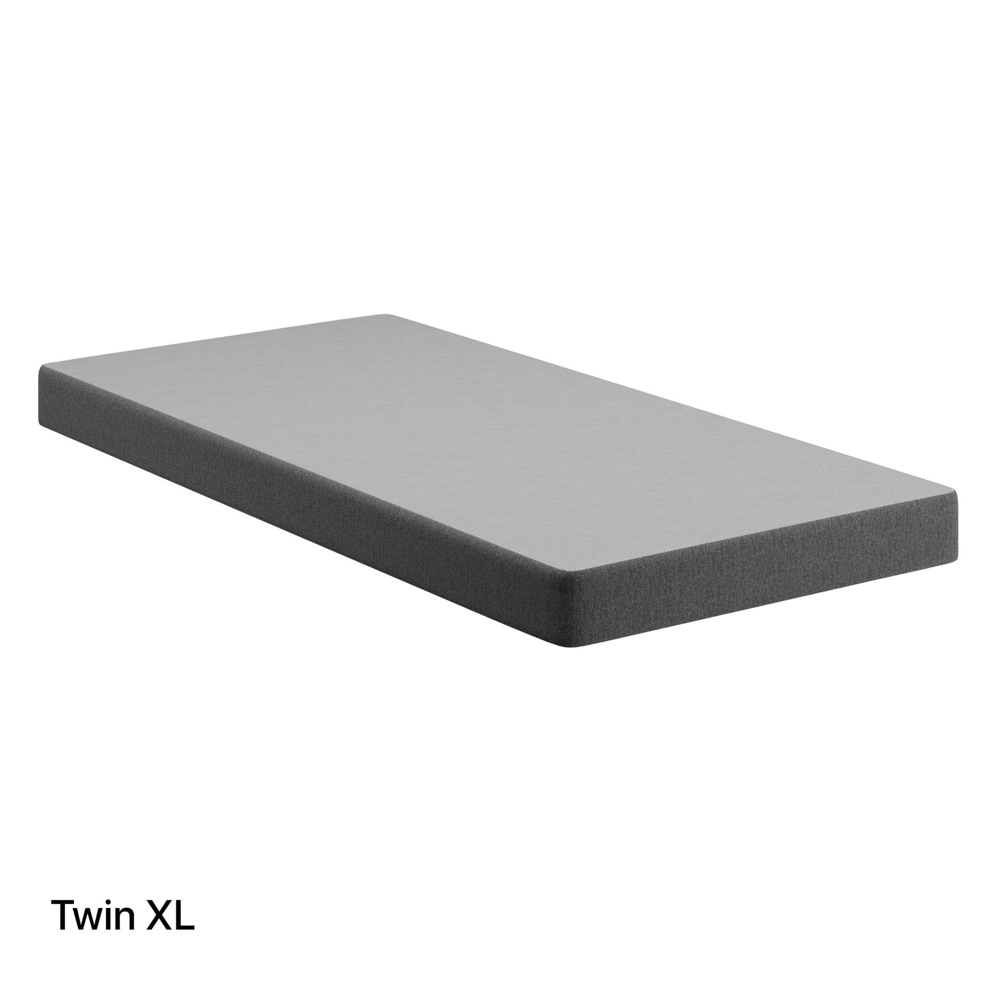 Beautyrest Flat Foundation 5.5" Twin XL Size Gray foam mattress topper on a black background