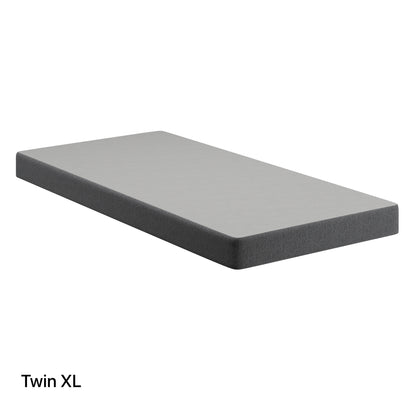 Beautyrest Flat Foundation 5.5" Twin XL Size Gray foam mattress topper on a black background