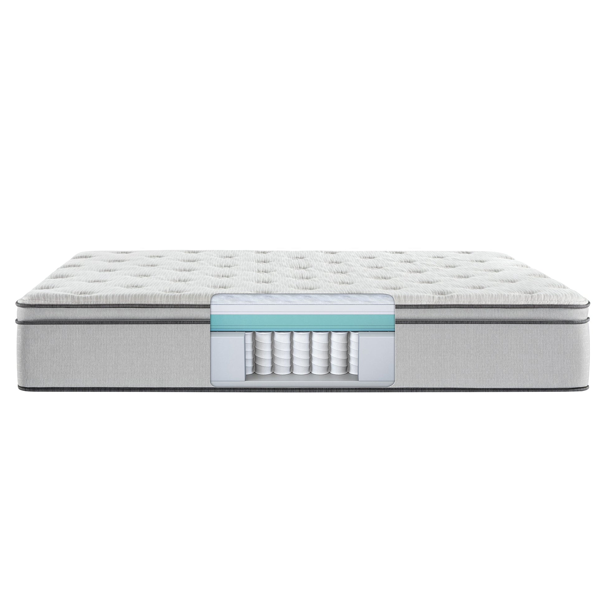 Diagram showing the inside material of the Beautyrest BR800 Medium Pillow Top mattress
