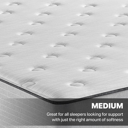 Close-up view of the fabric on the Beautyrest BR800 Medium mattress