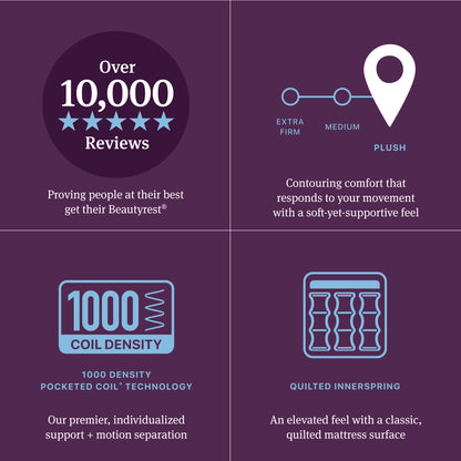 Beautyrest World Class Quilted mattress  4 quadrant image 