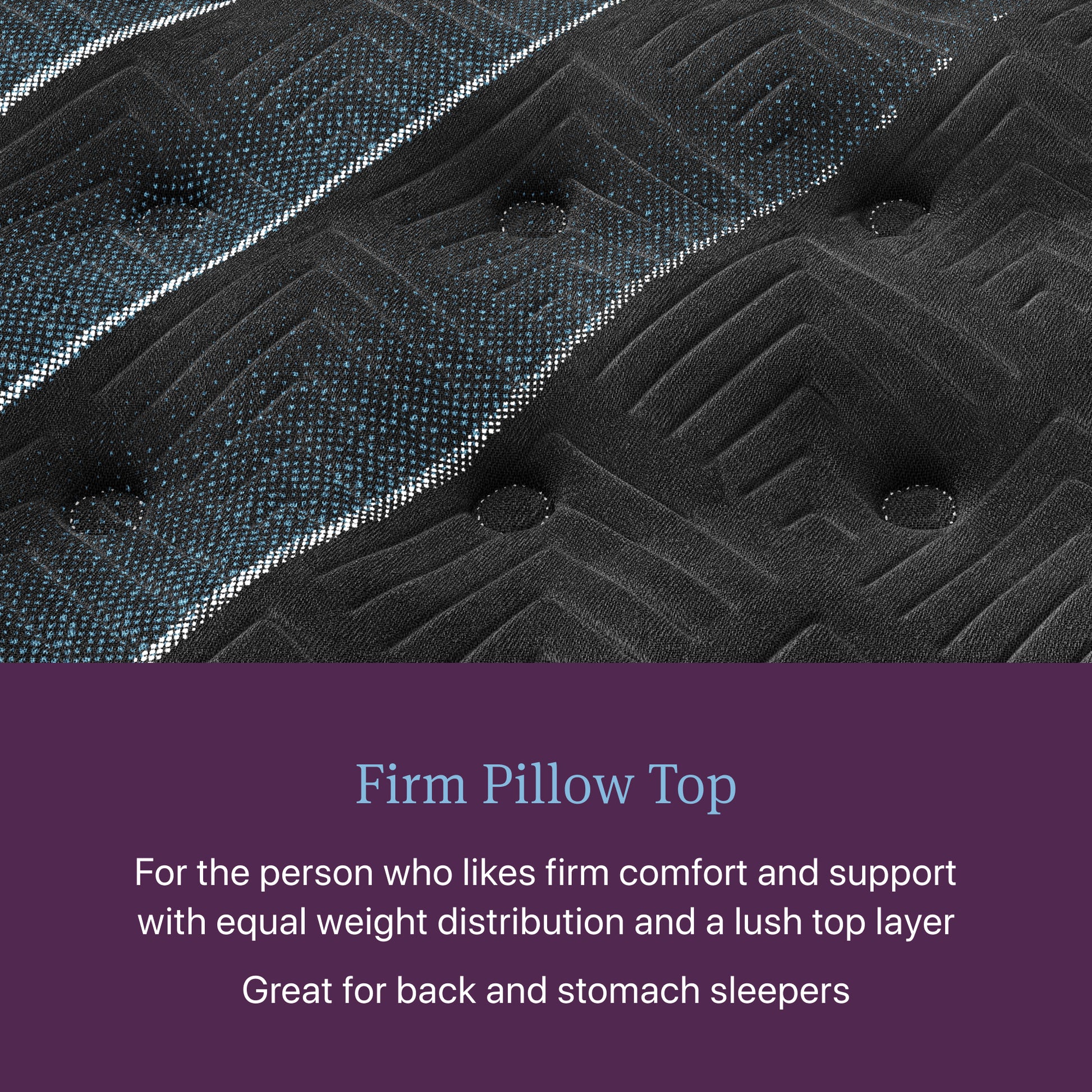 Closeup image of the firm pillow top World Class mattress