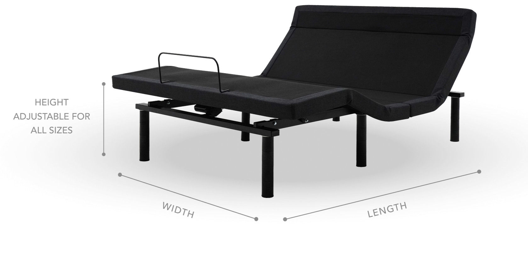 Platinum adjustable base size and dimensions